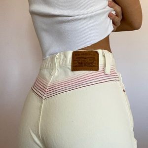 Levi’s rainbow ribcage straight ankle jeans